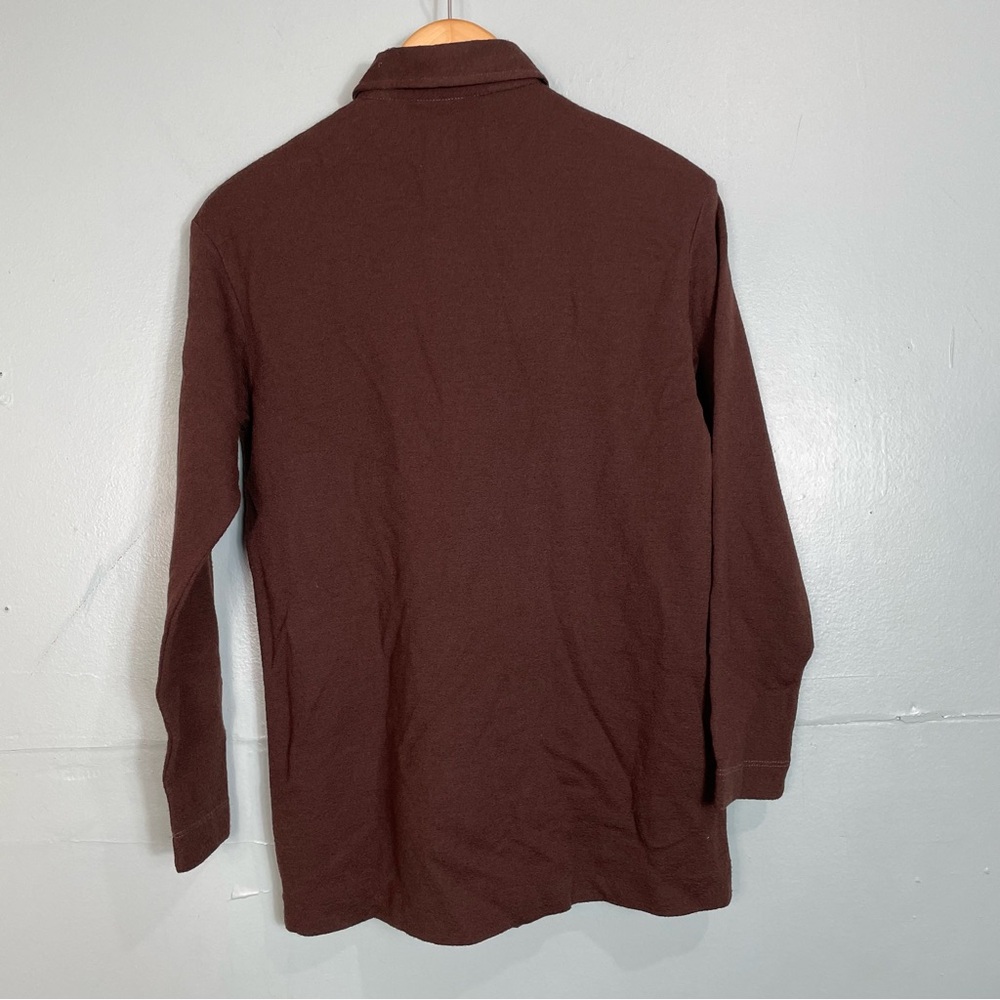 Vintage Fendi Button Down Brown Long Sleeve Fendin Button Size 4 - Picture 8 of 13